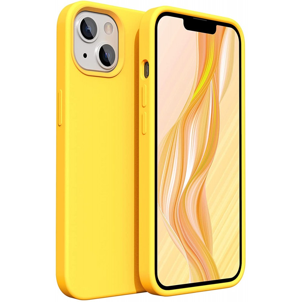 Θήκη Σιλικόνης Slim Fit Για iPhone 13 –Κίτρινο Θήκες iPhone