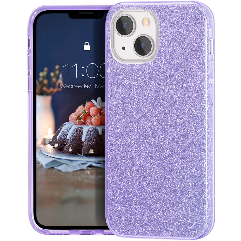 Θήκη iPhone 13 Forcell Glitter Shine Cover Hard Case -Μωβ Θήκες iPhone