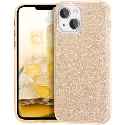 Θήκη iPhone 13 Mini  Forcell Glitter Shine Cover Hard Case -Χρυσό