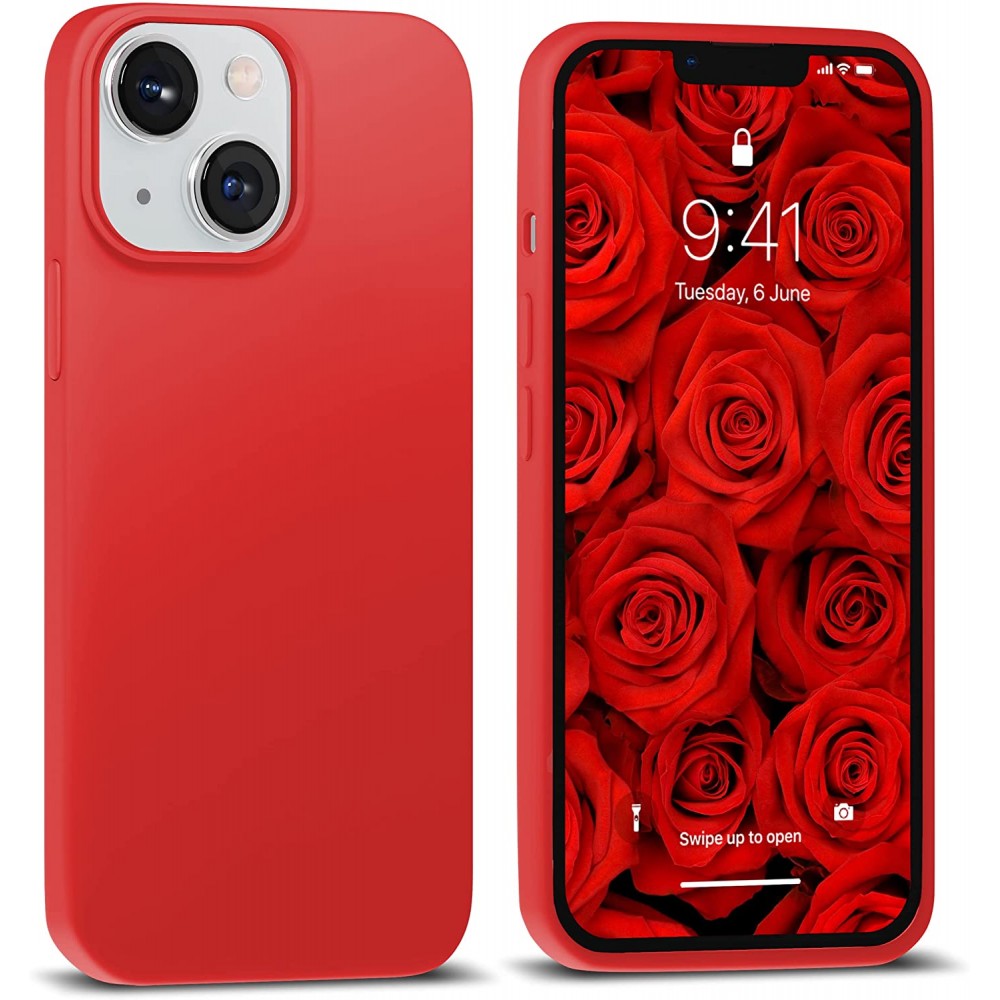 Θήκη Σιλικόνης Slim Fit Για iPhone 13 –Κόκκινο Θήκες iPhone