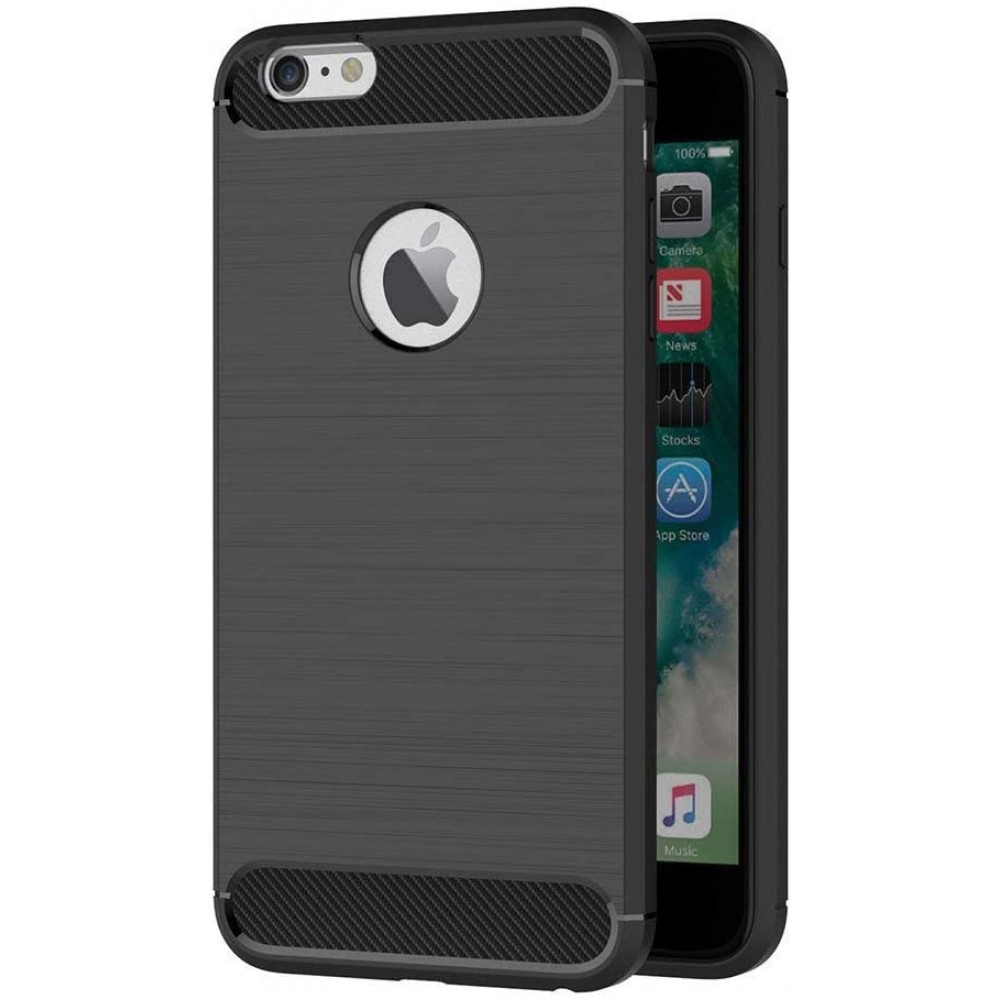 Θήκη Σιλικόνης Carbon Look Για iPhone 6 / 6s Plus –Μαύρο Θήκες iPhone