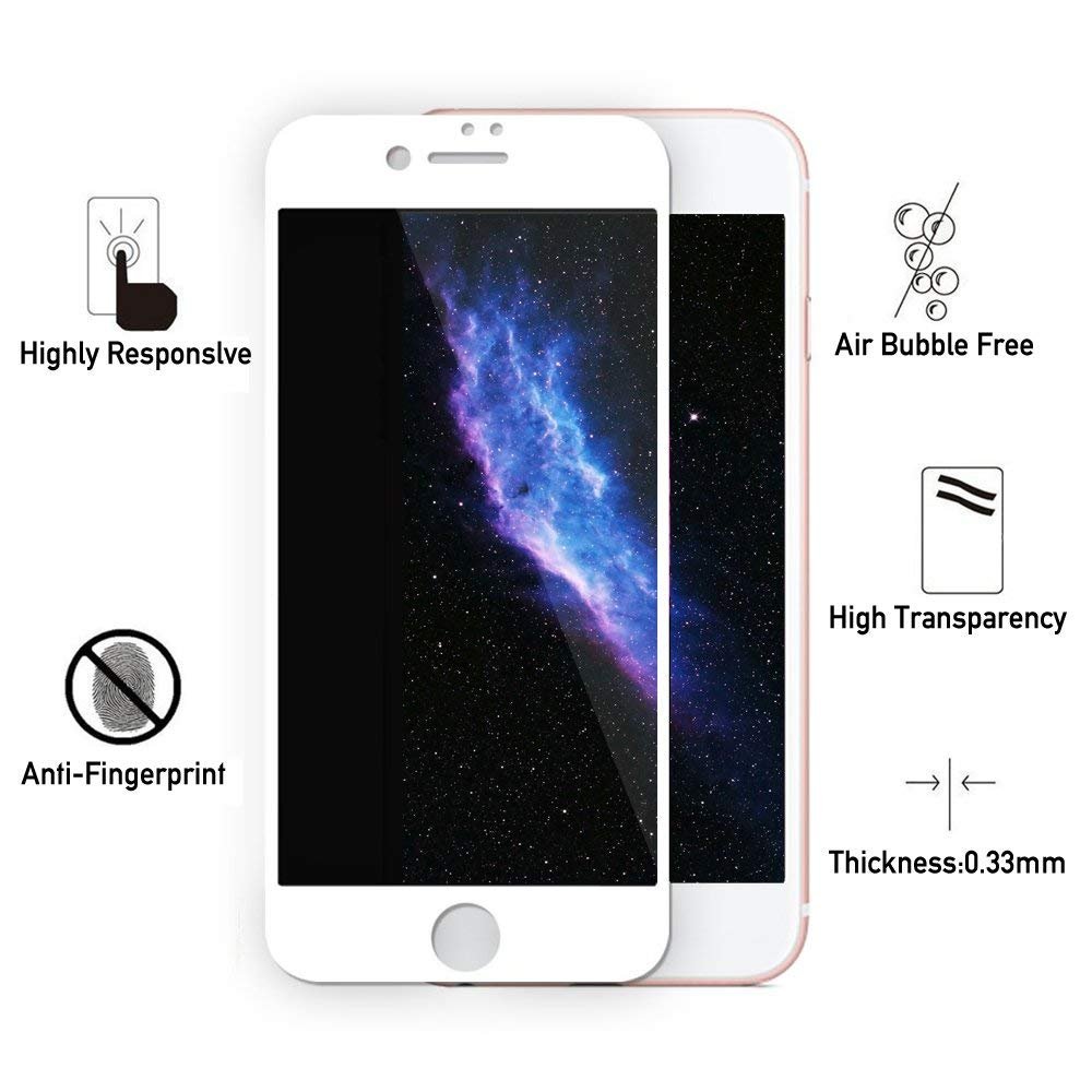 iPhone 6 / 6s Plus 3D Full Face Προστατευτικό Οθόνης Αντιχαρακτικό Γυαλί –Λευκό Προστασία οθόνης