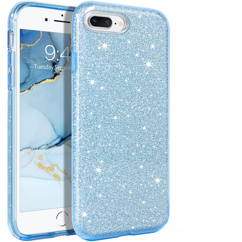 Θήκη iPhone 7 / 8 Plus Forcell Glitter Shine Cover Hard Case - Γαλάζιο Θήκες iPhone