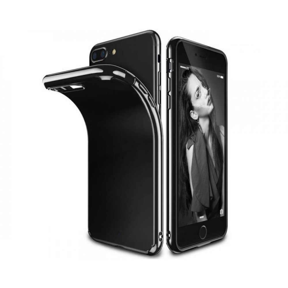 Θήκη iphone 7 / 8 Plus Back Cover Glossy - Black Θήκες iPhone