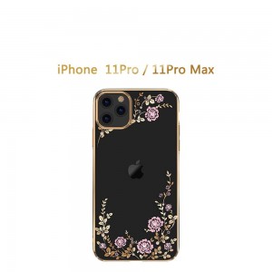 Θήκη iPhone 11 Pro Σιλικόνης με Στρας Forcell Strass TPU Case Diamond Garden  -Gold  Θήκες iPhone