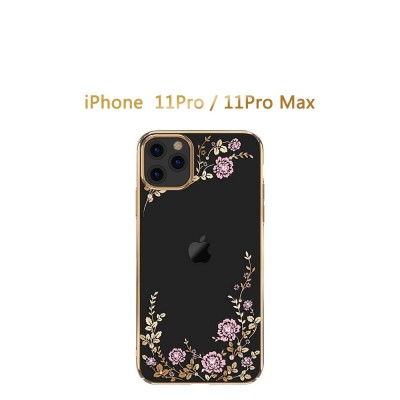 Θήκη iPhone 11 Pro Σιλικόνης με Στρας Forcell Strass TPU Case Diamond Garden  -Gold 