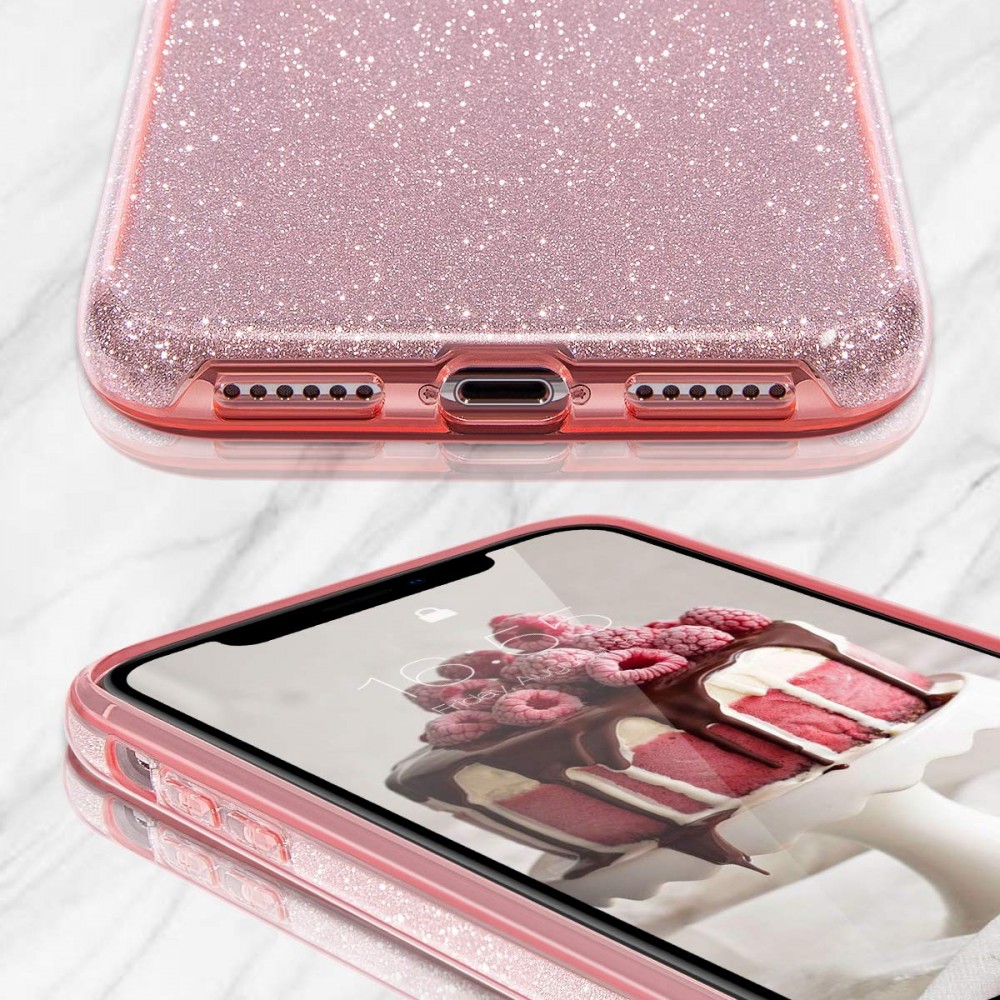 Θήκη iPhone 12 Pro Max Forcell Glitter Shine Cover Hard Case -Ροζ Θήκες iPhone