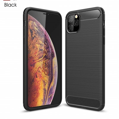 Θήκη Σιλικόνης Carbon Look Για iPhone 11 Pro –Μαύρο