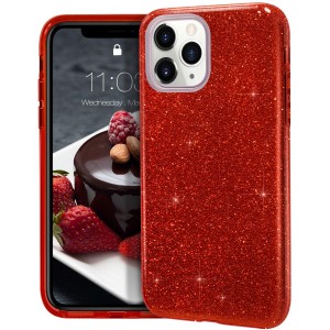 Θήκη iPhone 11 Pro Max Forcell Glitter Shine Cover Hard Case -Κόκκινο  Θήκες iPhone