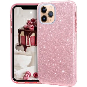 Θήκη iPhone 12 Pro Max Forcell Glitter Shine Cover Hard Case -Ροζ Θήκες iPhone