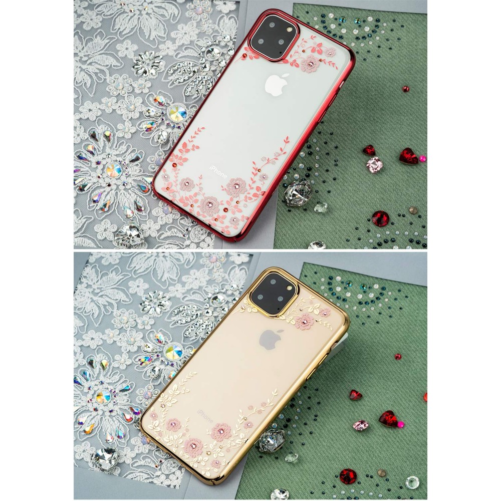 Θήκη iPhone 11 Pro Σιλικόνης με Στρας Forcell Strass TPU Case Diamond Garden  -Gold  Θήκες iPhone