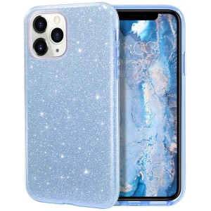 Θήκη iPhone 12 Pro Max Forcell Glitter Shine Cover Hard Case -Γαλάζιο Θήκες iPhone