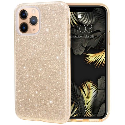 Θήκη iPhone 12 Pro Max Forcell Glitter Shine Cover Hard Case -Χρυσό