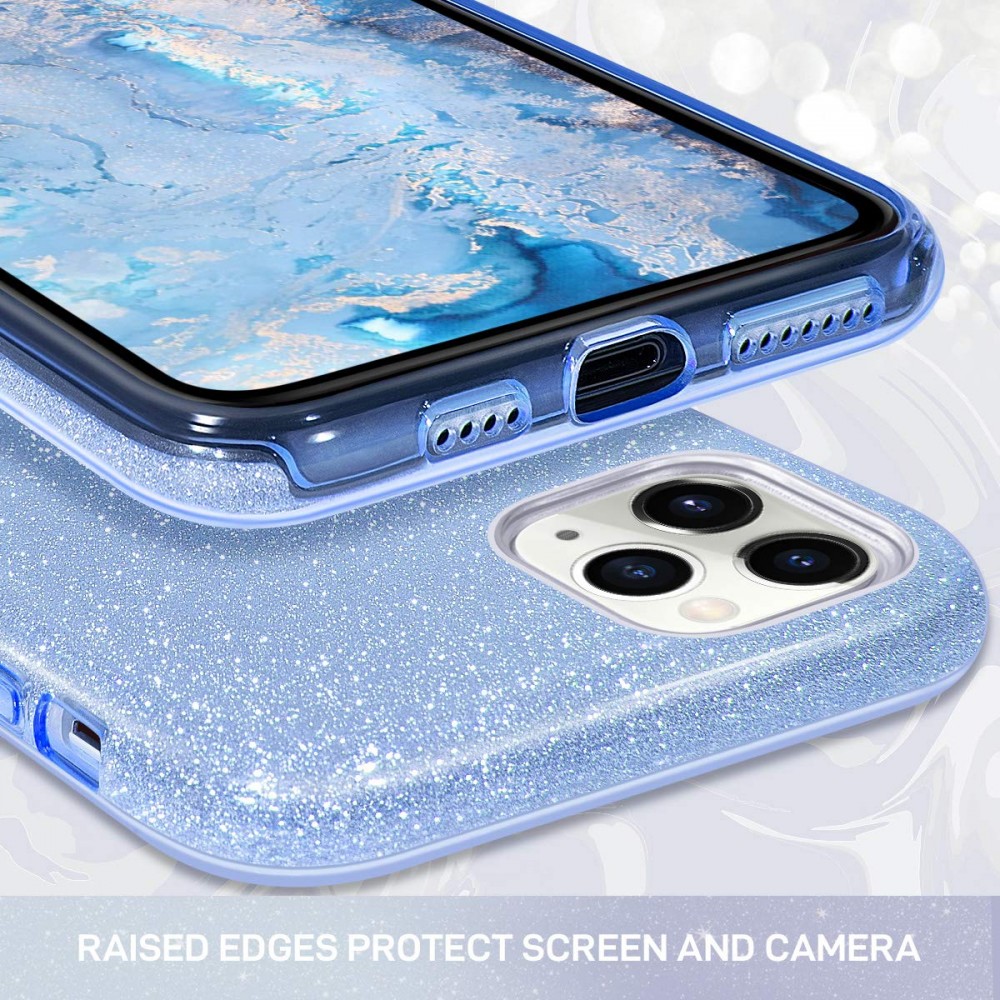 Θήκη iPhone 12 Pro Max Forcell Glitter Shine Cover Hard Case -Γαλάζιο Θήκες iPhone