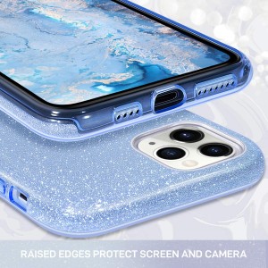 Θήκη iPhone 12 Pro Max Forcell Glitter Shine Cover Hard Case -Γαλάζιο Θήκες iPhone