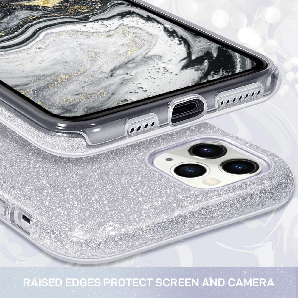 Θήκη iPhone 11 Pro Max Forcell Glitter Shine Cover Hard Case -Ασημί Θήκες iPhone