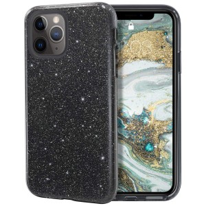 Θήκη iPhone 11 Pro Max Forcell Glitter Shine Cover Hard Case -Μαύρο  Θήκες iPhone