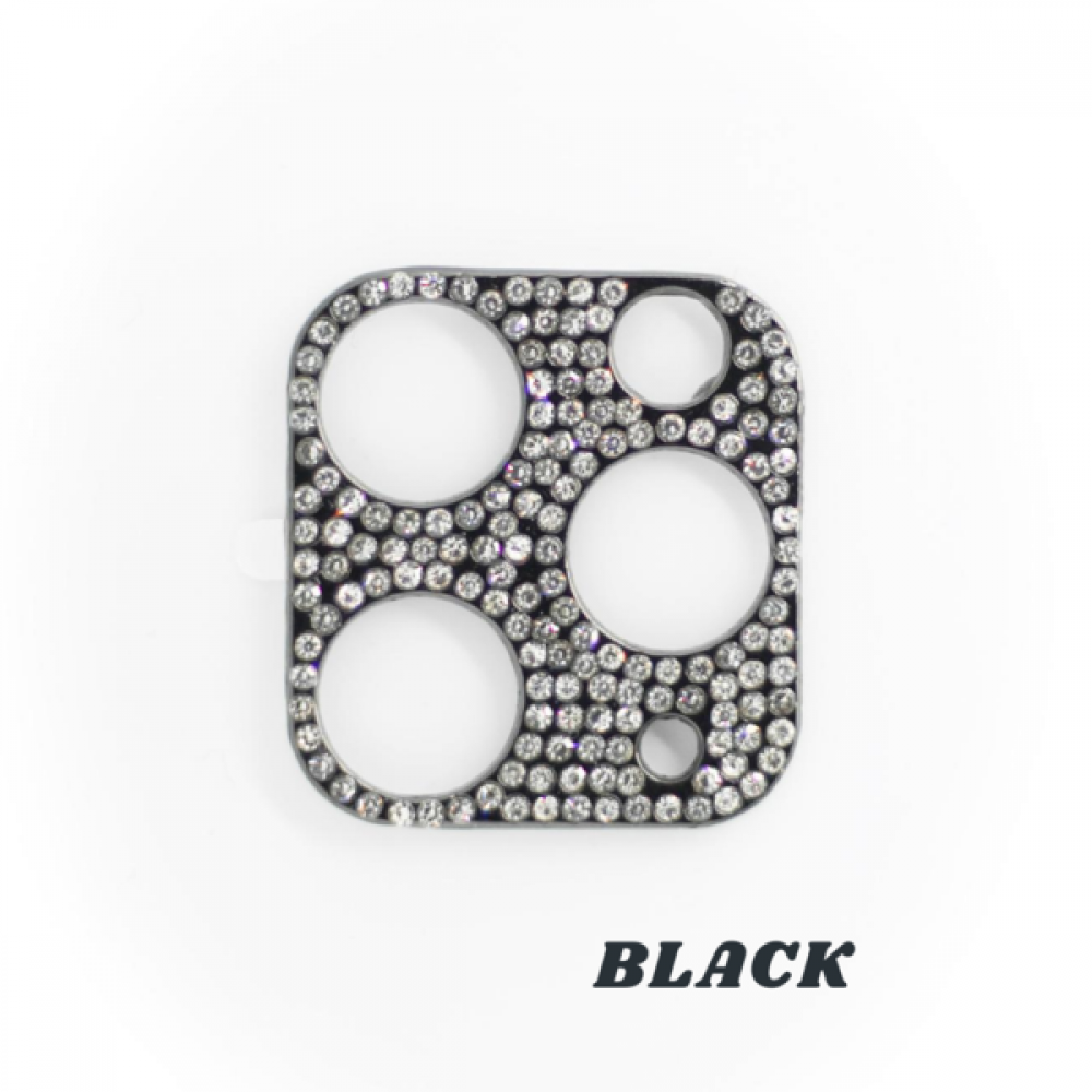 iPhone 12 Pro Max Bling Diamond Camera Lens Protector- Black Προστασία οθόνης