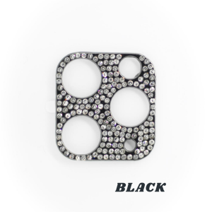 iPhone 12 Pro Max Bling Diamond Camera Lens Protector- Black Προστασία οθόνης