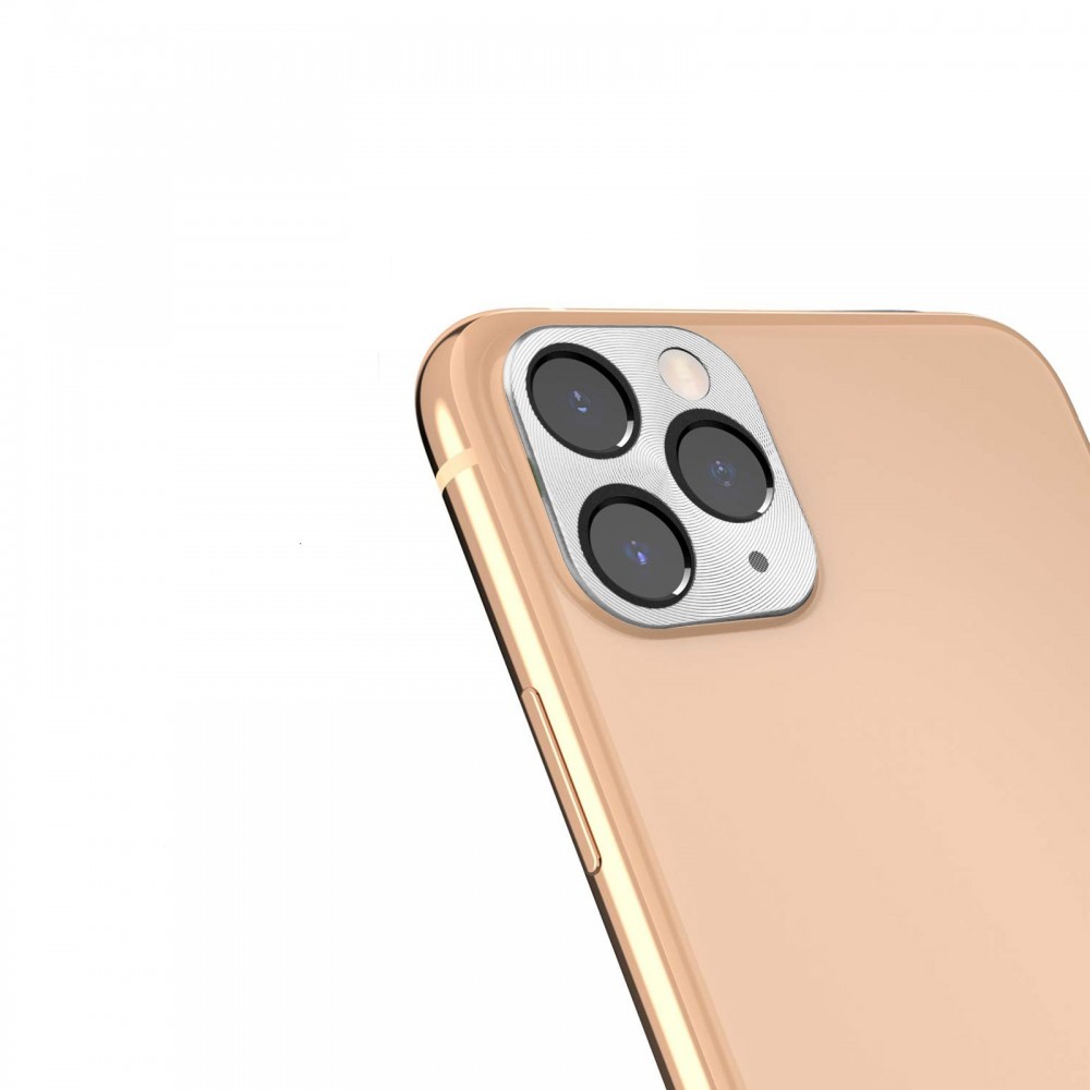 iPhone 11 Pro / 11 Pro Max Camera Protector Ring Premium Aluminium -Silver Προστασία οθόνης