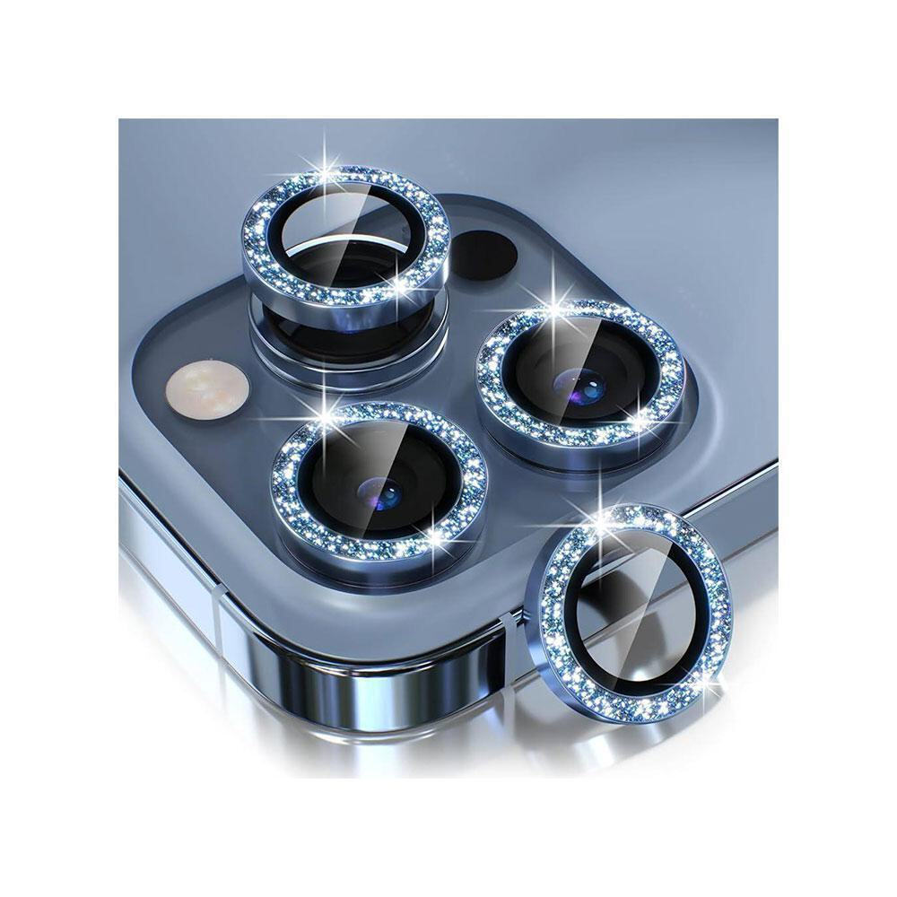 Προστατευτικό Κάμερας Strass Frame Full Cover για iPhone 13 Pro / 13 Pro Max –Μπλε Προστασία οθόνης