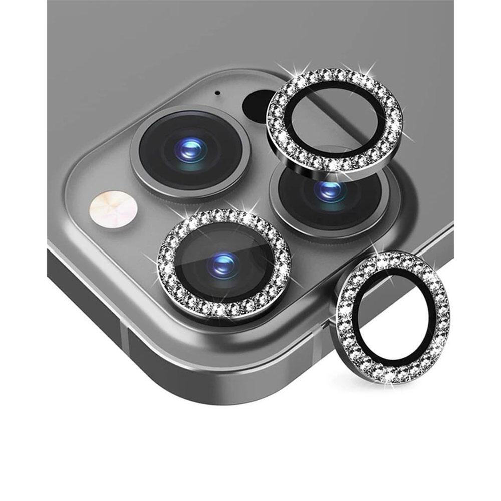 Προστατευτικό Κάμερας Strass Frame Full Cover για iPhone 13 Pro / 13 Pro Max –Μαύρο Προστασία οθόνης