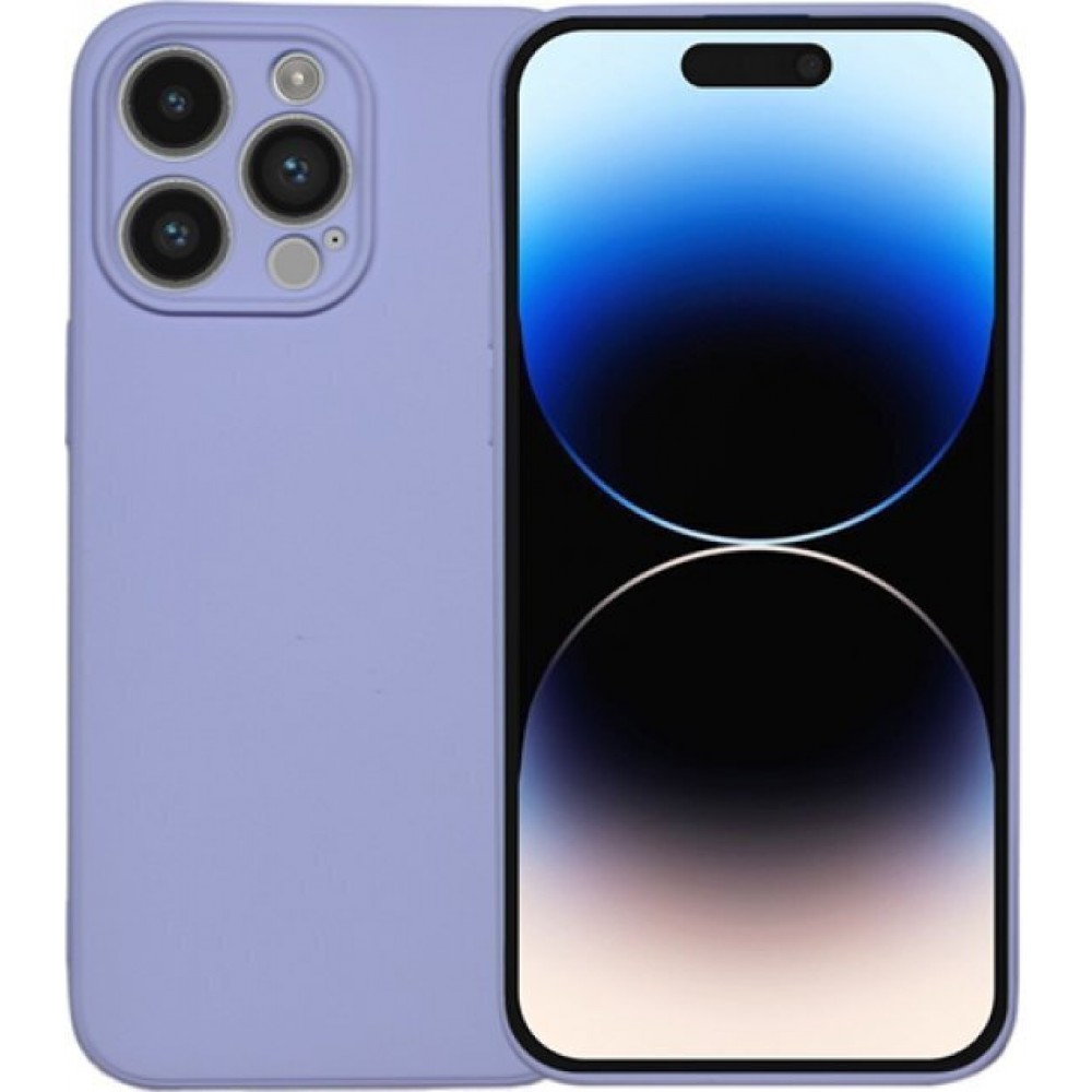 Θήκη Σιλικόνης Slim Fit Για iPhone 14 –Λιλά Θήκες iPhone
