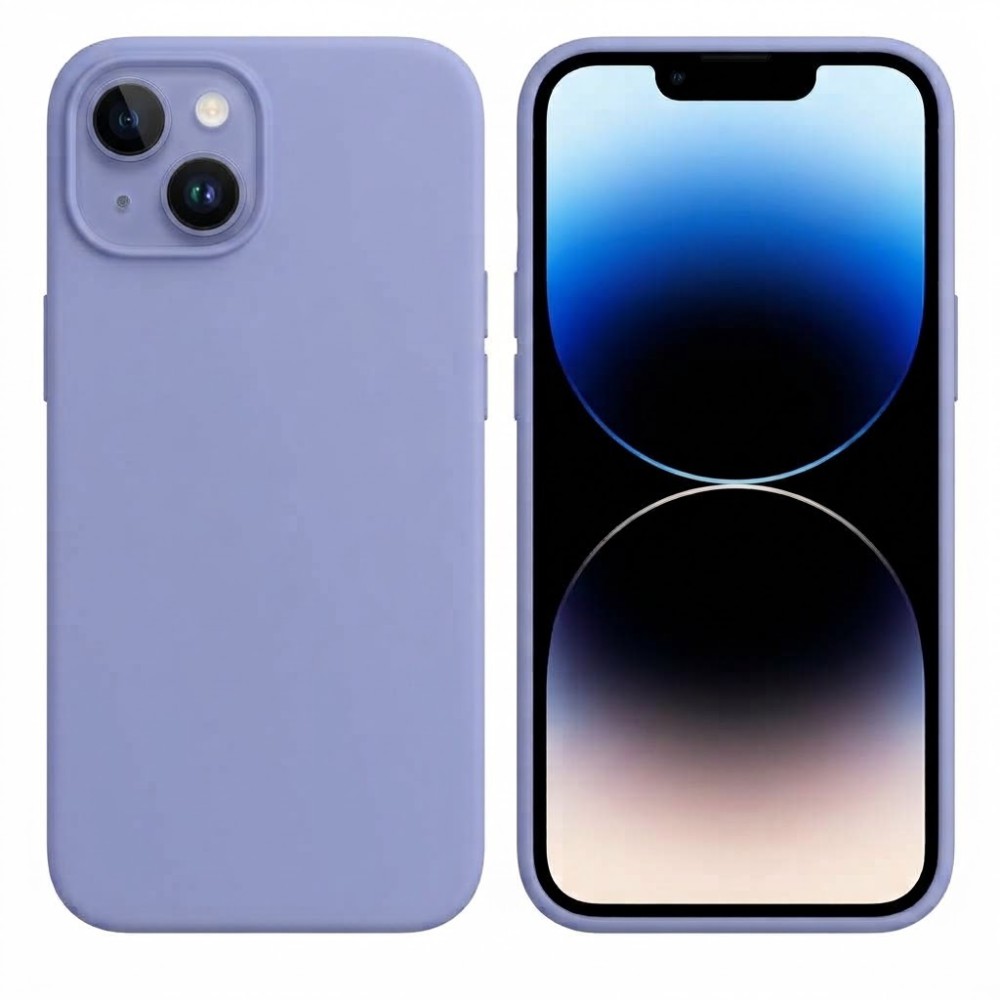 Θήκη Σιλικόνης Slim Fit Για iPhone 14 –Λιλά Θήκες iPhone