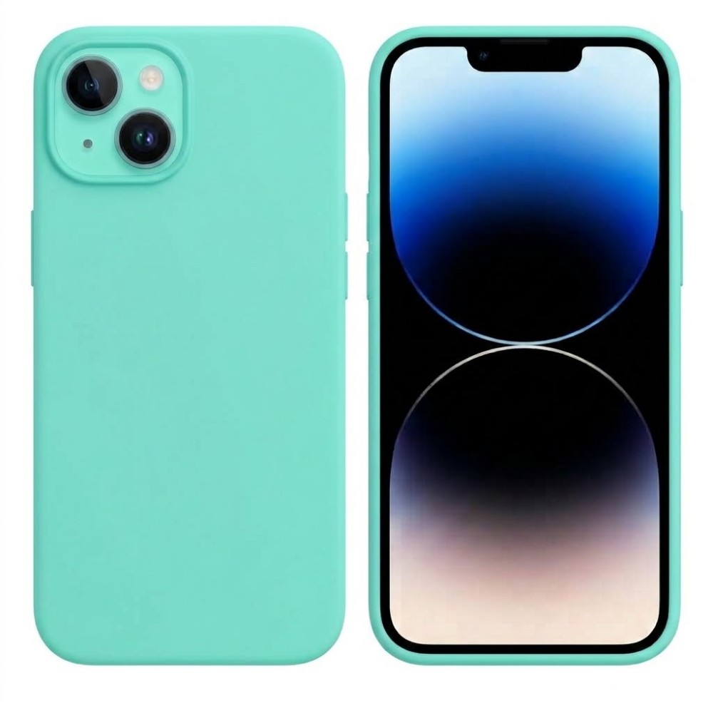 Θήκη Σιλικόνης Slim Fit Για iPhone 14 –Τιρκουάζ Θήκες iPhone