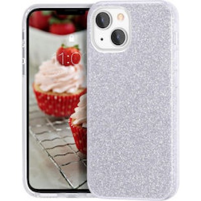 Θήκη iPhone 14 Plus Glitter Shine Cover Hard Case - Ασημί