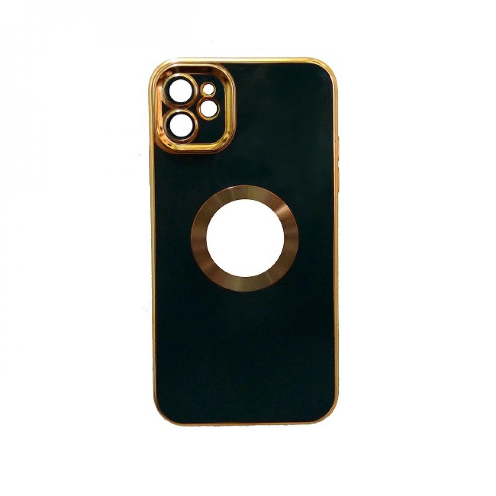 Θήκη iPhone 14 Pro Back Cover Golden Luxury Magsafe 3,5 mm Box- Σκούρο Πράσινο Θήκες iPhone