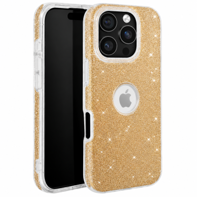 Θήκη iPhone 14 Pro Max Glitter Shine Cover Hard Case -Χρυσό