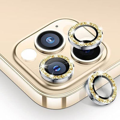 Diamond Προστασία Κάμερας Tempered Glass Gold για το iPhone 14 Pro / 14 Pro Max- Χρυσό