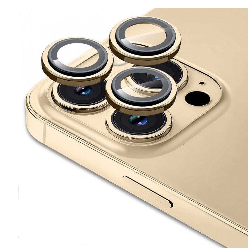 Προστατευτικό Κάμερας Full Cover Για iPhone 15 Pro 5G / 15 Pro Max 5G –Χρυσό Προστασία οθόνης