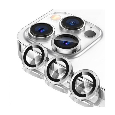 Προστατευτικό Κάμερας Full Cover Για iPhone 15 Pro 5G / 15 Pro Max 5G –Ασημί