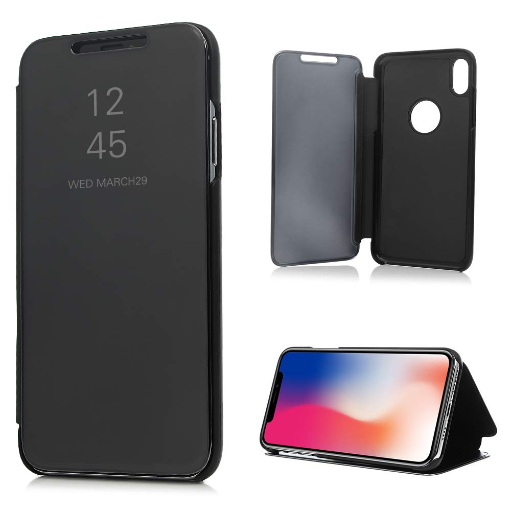 Θήκη iPhone X / XS Smart Cover Clear View Standing Cover -Μαύρο  Θήκες iPhone