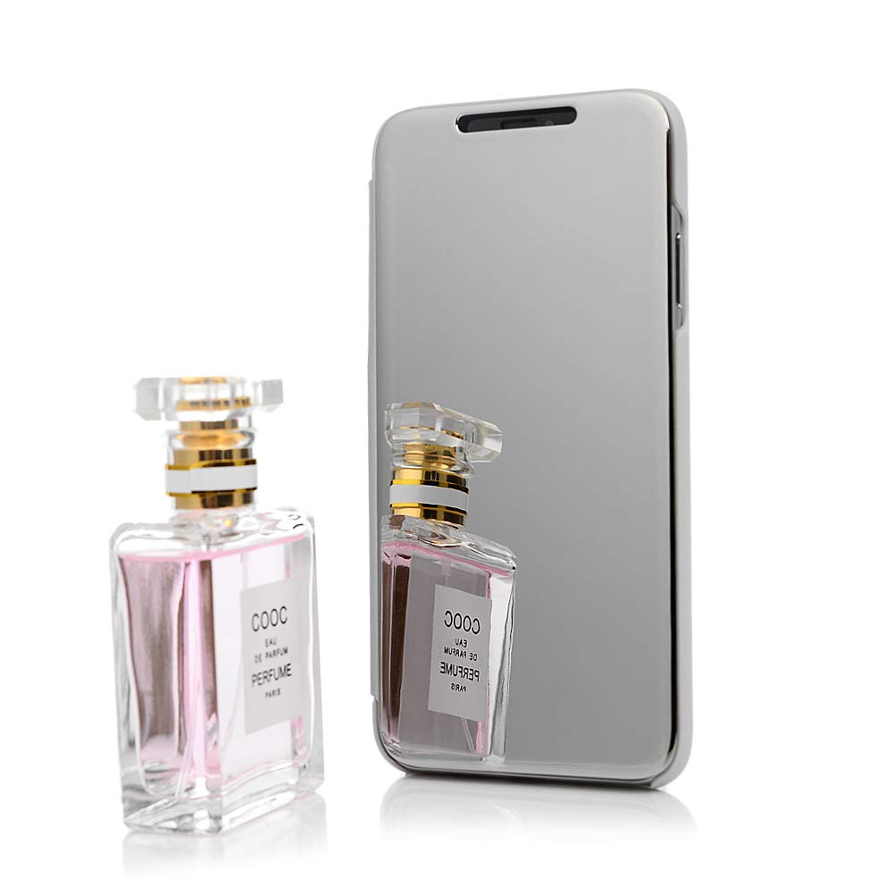 Θήκη iPhone X / XS Smart Cover Clear View Standing Cover -Ασημί  Θήκες iPhone