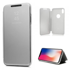 Θήκη iPhone X / XS Smart Cover Clear View Standing Cover -Ασημί  Θήκες iPhone