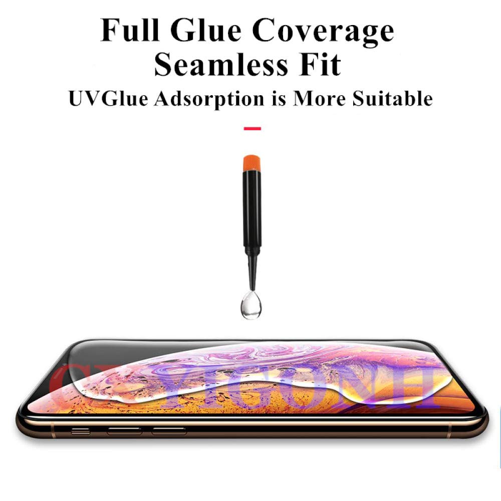  Apple iPhone X / Xs Curved Liquid UV Tempered Glass With UV NanoScale Light