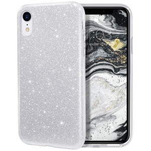Θήκη iPhone XR Forcell Glitter Shine Cover Hard Case -Ασημί Θήκες iPhone