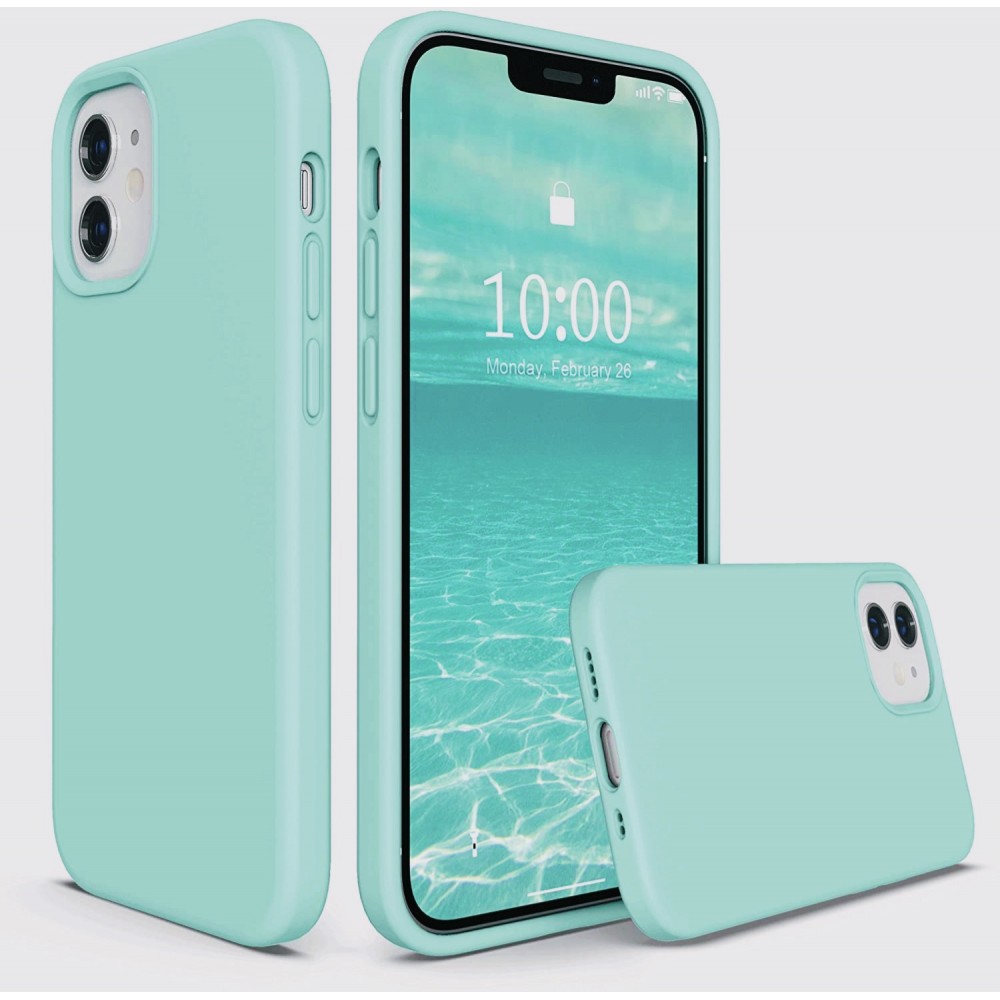 Θήκη Σιλικόνης Slim Fit Για iPhone 12 Mini 5.4" –Τιρκουάζ Θήκες iPhone