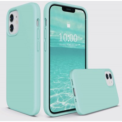 Θήκη Σιλικόνης Slim Fit Για iPhone 12 Mini 5.4" –Τιρκουάζ