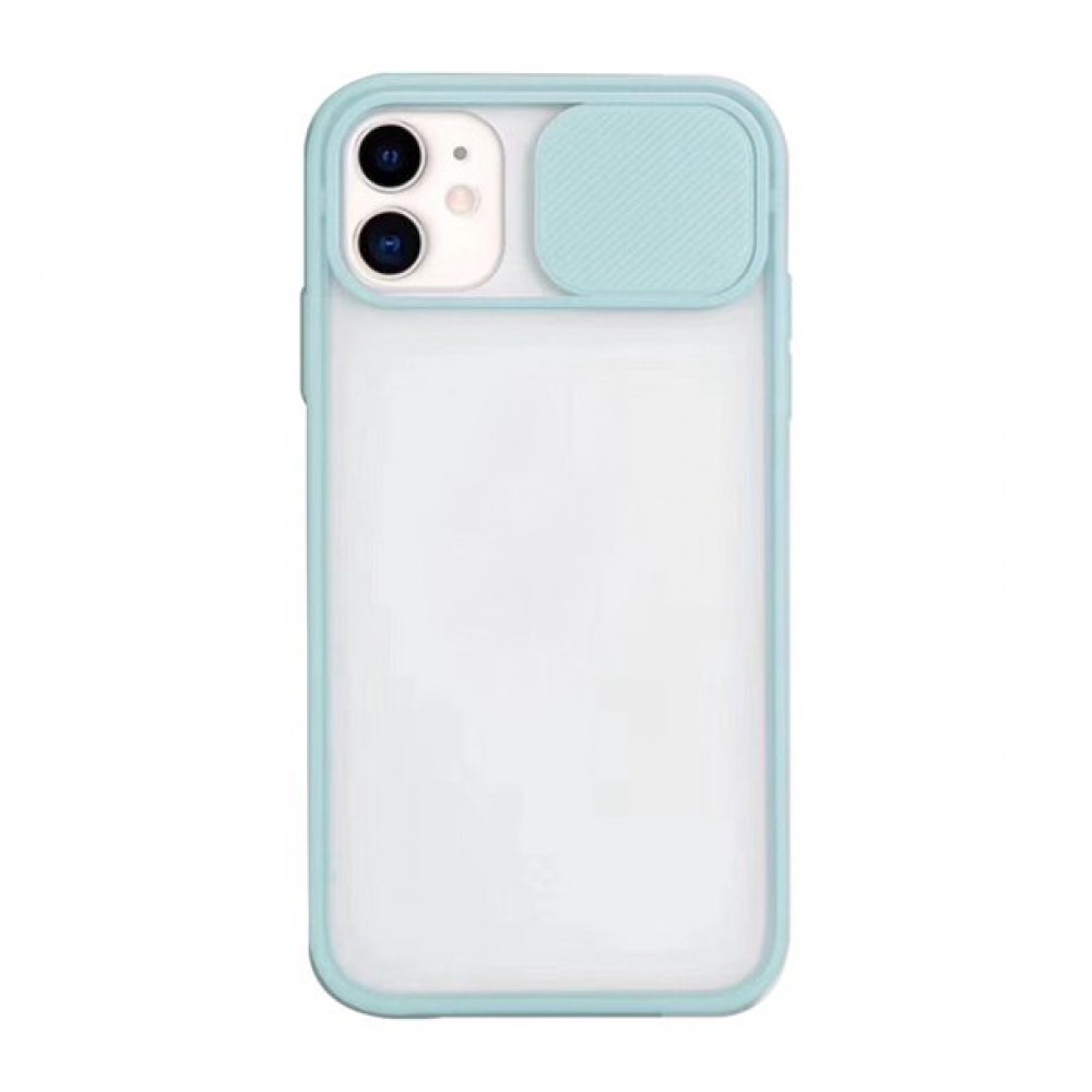 Θήκη iPhone 11 Clear Case with Slide Camera Cover Protection-Mint Green Θήκες iPhone