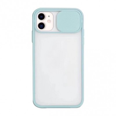 Θήκη iPhone 11 Clear Case with Slide Camera Cover Protection-Mint Green