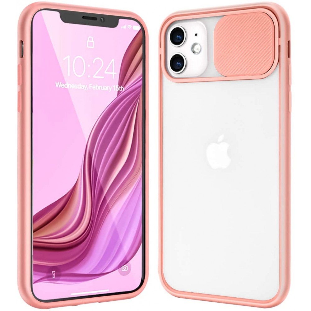 Θήκη iPhone 11 Clear Case with Slide Camera Cover Protection- Nude Θήκες iPhone