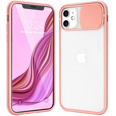 Θήκη iPhone 11 Clear Case with Slide Camera Cover Protection- Nude