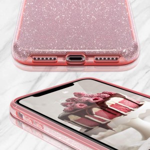 Θήκη iPhone 12 / 12 Pro Forcell Glitter Shine Cover Hard Case -Ροζ Θήκες iPhone