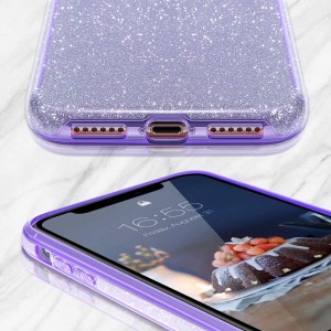 Θήκη iPhone 11 Forcell Glitter Shine Cover Hard Case -Μωβ  Θήκες iPhone
