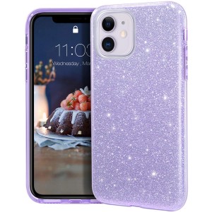 Θήκη iPhone 11 Forcell Glitter Shine Cover Hard Case -Μωβ  Θήκες iPhone