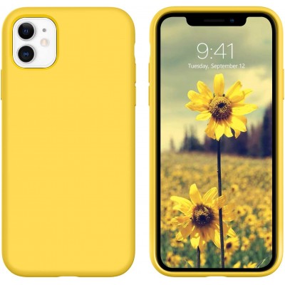 Θήκη Σιλικόνης Slim Fit Για iPhone 11 –Κίτρινο